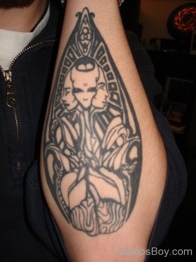Alien Tattoo On Arm