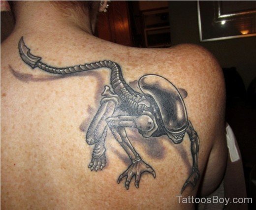 Alien Tattoo On Back-TB116
