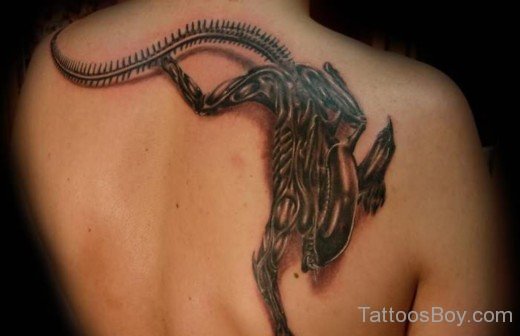 Alien Tattoo On Back