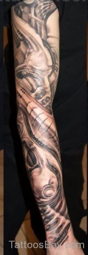 Alien Tattoo On Full Sleeve-TB110