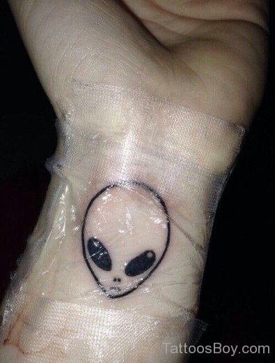Alien Tattoo On Wrist