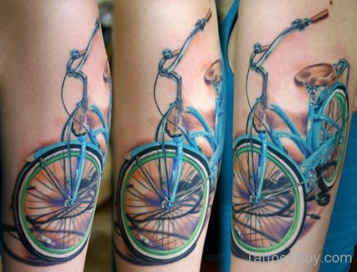 Amazing Bicycle Tattoo Design
