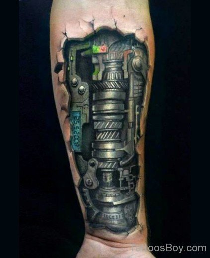  Biomechanical Tattoo Design-Tb1202