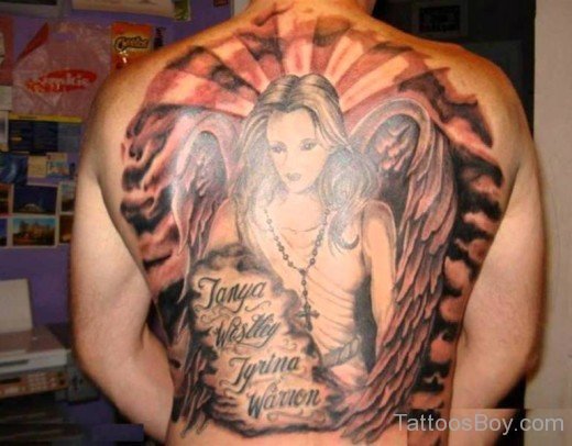 Elegant Angel Tattoo  