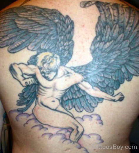 Angel Tattoo Design On Back-TB1202