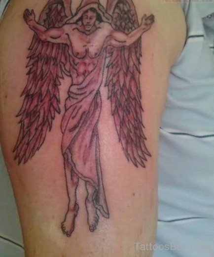 Angel Tattoo Design On Shoulder-TB12016