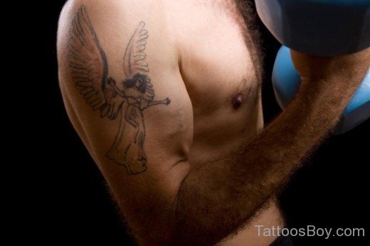 Angel Tattoo On Bicep-TB12024