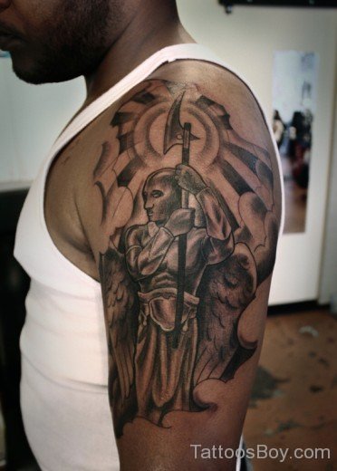 Angel Tattoo On Half Sleeve-TB12027