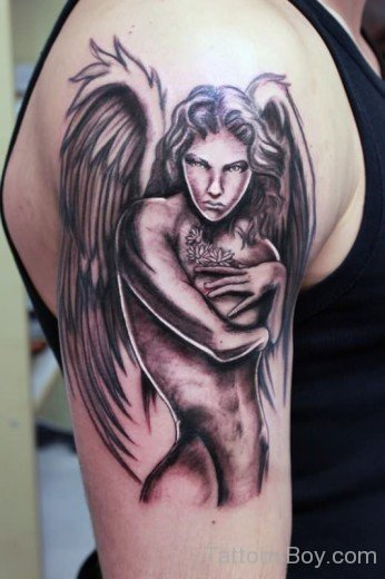 Angel Tattoo On Shoulder-TB12030
