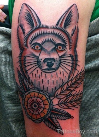 Angry Fox Tattoo-TB12002