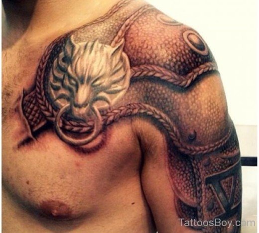 Armor Tattoo Design On Chest-TB1019