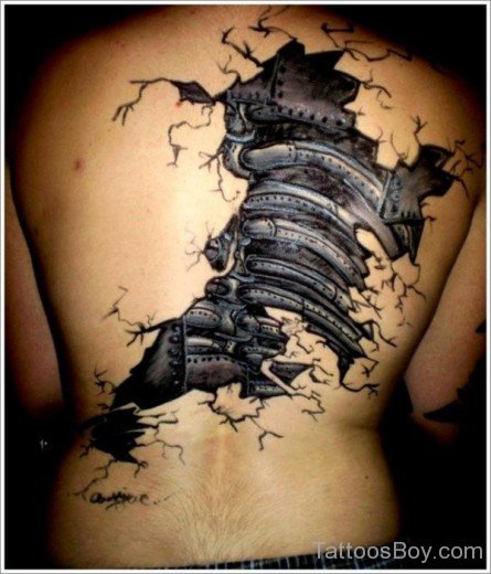 Armor Tattoo  On Back-TB1013