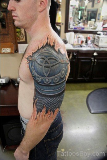 Armor Tattoo  On Half Sleeve-TB1014