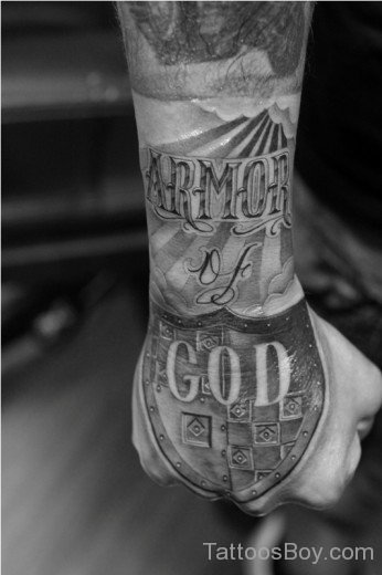 Armor Tattoo On Hand-TB1032