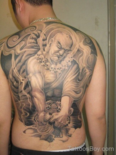 Asian Tattoo Design On Back-TB1227