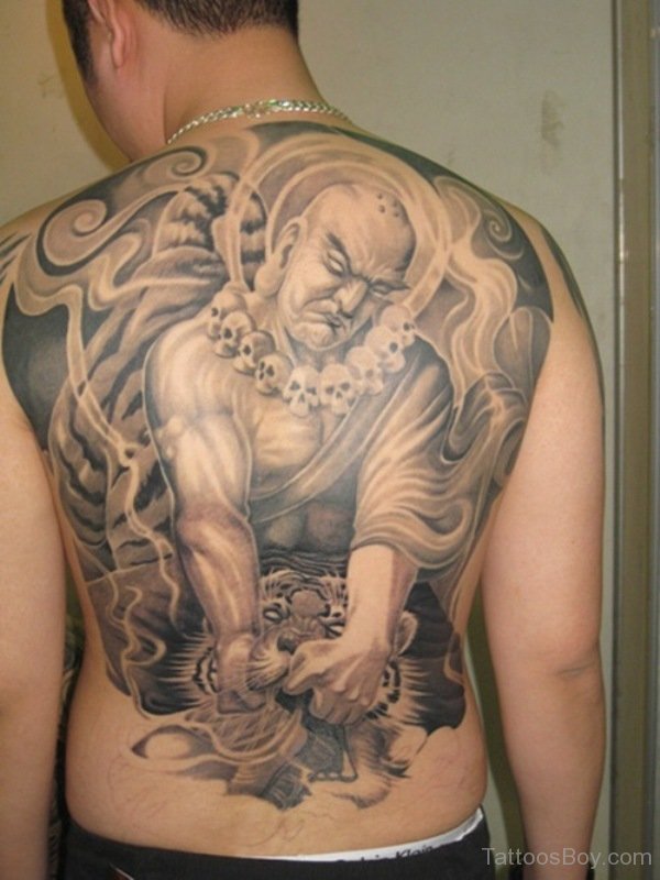 Asian Tattoo Design On Back