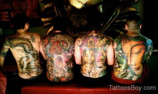 Asian Tattoo On Back,-TB1231