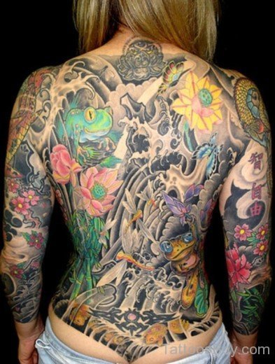 Asian Tattoo On Back-TB1232