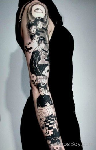 Asian Tattoo On Full Sleeve-TB1233