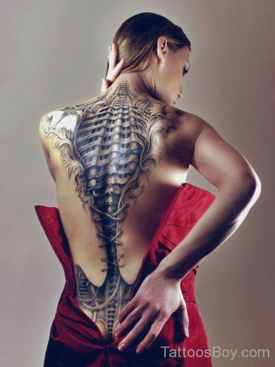 Attractive Biomechanical Tattoo Design-Tb1206