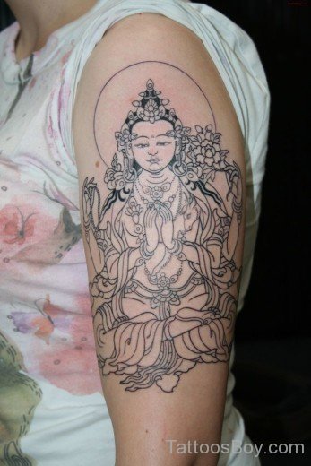 Attractive Buddha Tattoo Design-TB1003