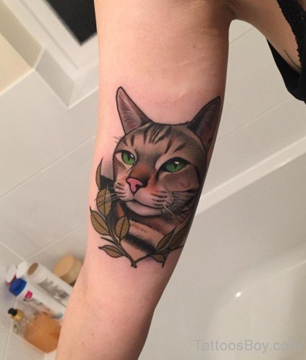 Attractive Cat Tattoo-TB12005