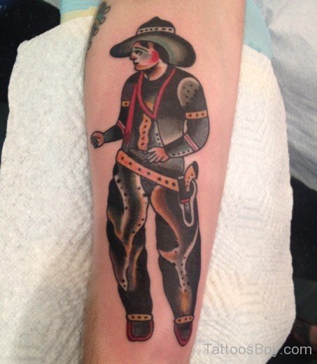 Attractive Cowboy Tattoo-TB12017