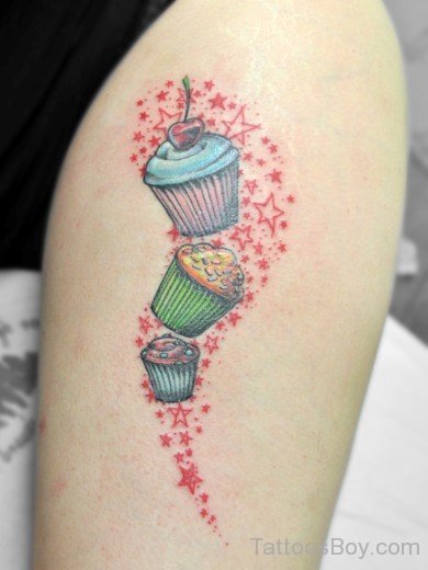 Attractive Cupcakes Tattoo-Tb1202