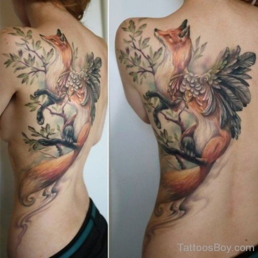 Attractive Fox Tattoo-TB12006