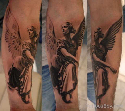 Attractive Guardian Angel Tattoo Design-TB12038