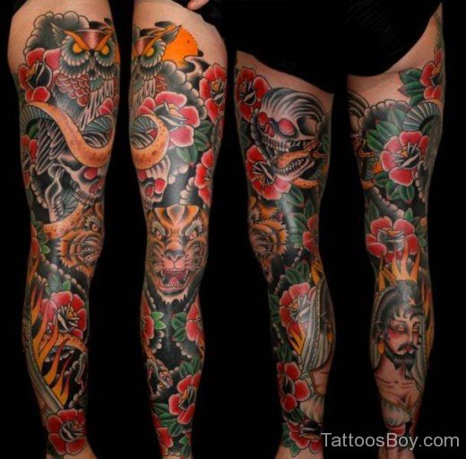 Attractive Leg Tattoo-TB1241