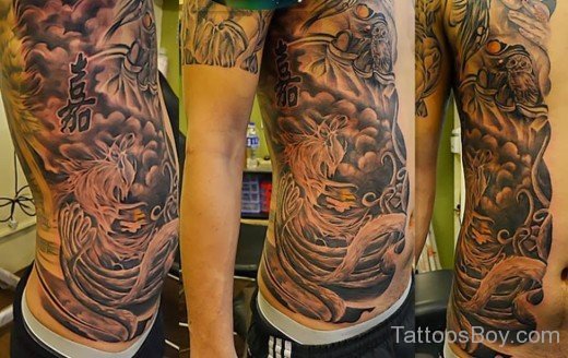 Attractive Rib Tattoo-TB102