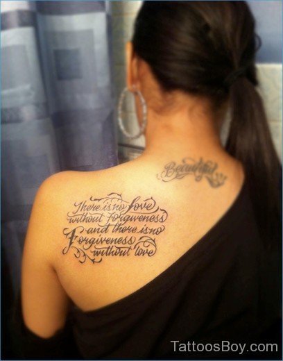 Attractive Wording Tattoo-TB1207