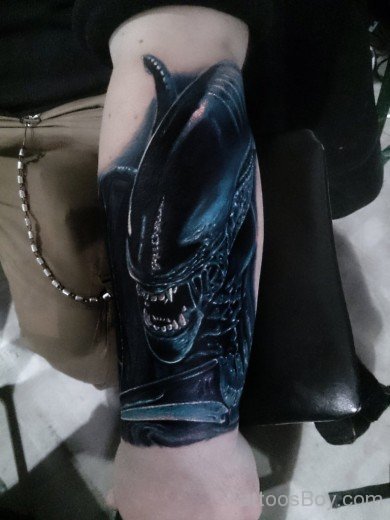 Awesome Alien Tattoo Design-TB130