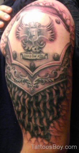 Awesome  Armor Tattoo  On Shoulder-TB1050