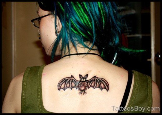 Bat Tattoo On Back-TB1204