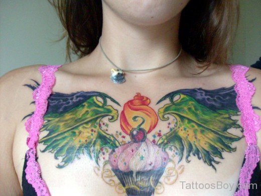  Elegant Chest Tattoo