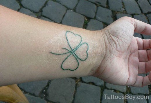 Clover Tattoo Design On Wrist-TB12013