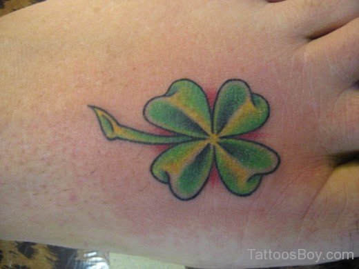 Clover Tattoo Design On Foot