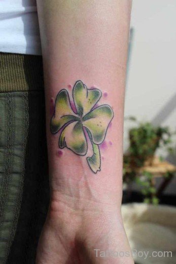 Clover Tattoo On Wrist