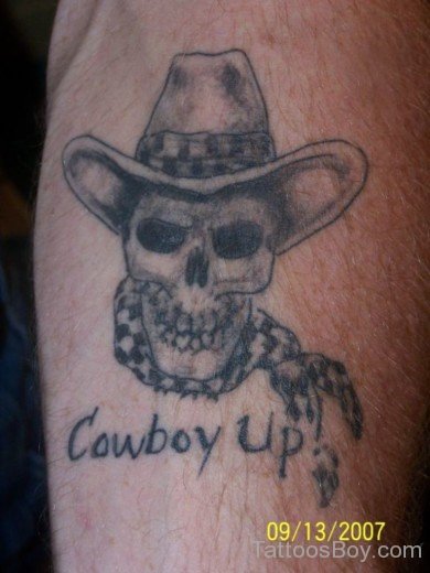 Awesome Cowboy Skull Tattoo-TB12028
