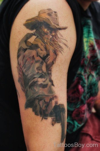 Awesome Cowboy Tattoo Design-TB12029