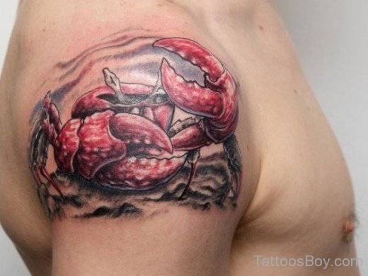 Crab Tattoo On Shoulder-TB12011