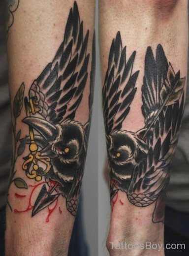 Awesome Crow Tattoo-TB1012