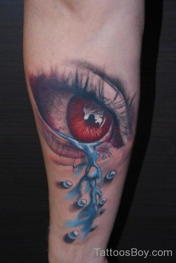 Awesome Crying Eye-Tattoo-tb107