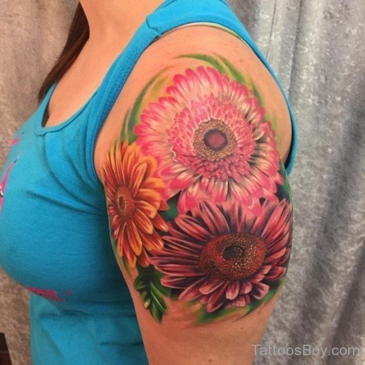 Awesome Daisy Flower Tattoo-TB1002