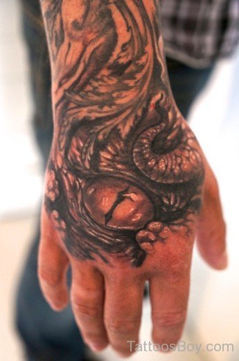 Awesome Eye Tattoo on Hand-tb104