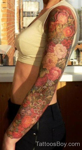 Awesome Flower Tattoo Design-TB1003