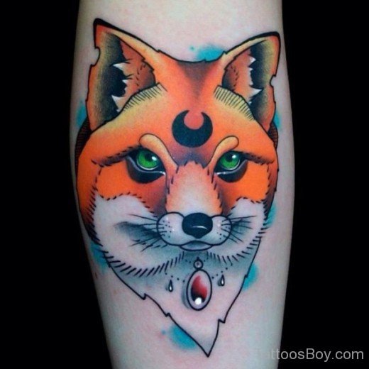 Awesome Fox Face Tattoo-TB12011