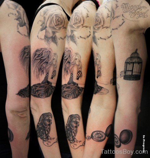 Awesome Full Sleeve Tattoo-TB12007